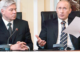 Вячеслав Лебедев и Путин. Фото: dni.ru (с)