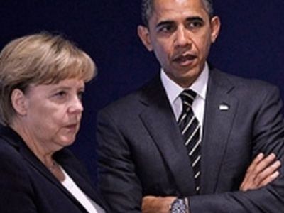 Обама и Меркель. Фото: dni.ru