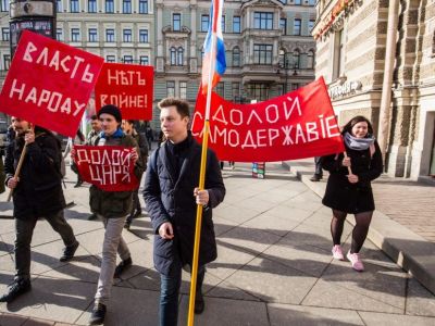 Шествие движения "Весна" к 100-летию Русской революции, 9.3.17, Санкт-Петербург. Фото: demvesna.org