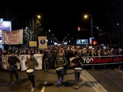 Акция протеста в Подгорице 3 марта 2019. Фото: Стево Васильевич / Reuters