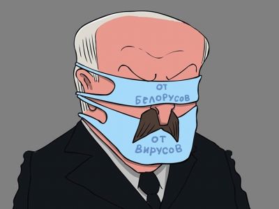 Лукашенко перед выборами. Карикатура С.Елкина: svoboda.org