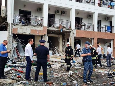 Последствия взрыва газа в гостинице Геленджика. Фото: Администрация Геленджика / ТАСС