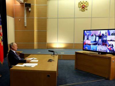 Владимир Путин на онлайн-заседании оргкомитета "Победа", 5.09.23. Фото: kremin.ru